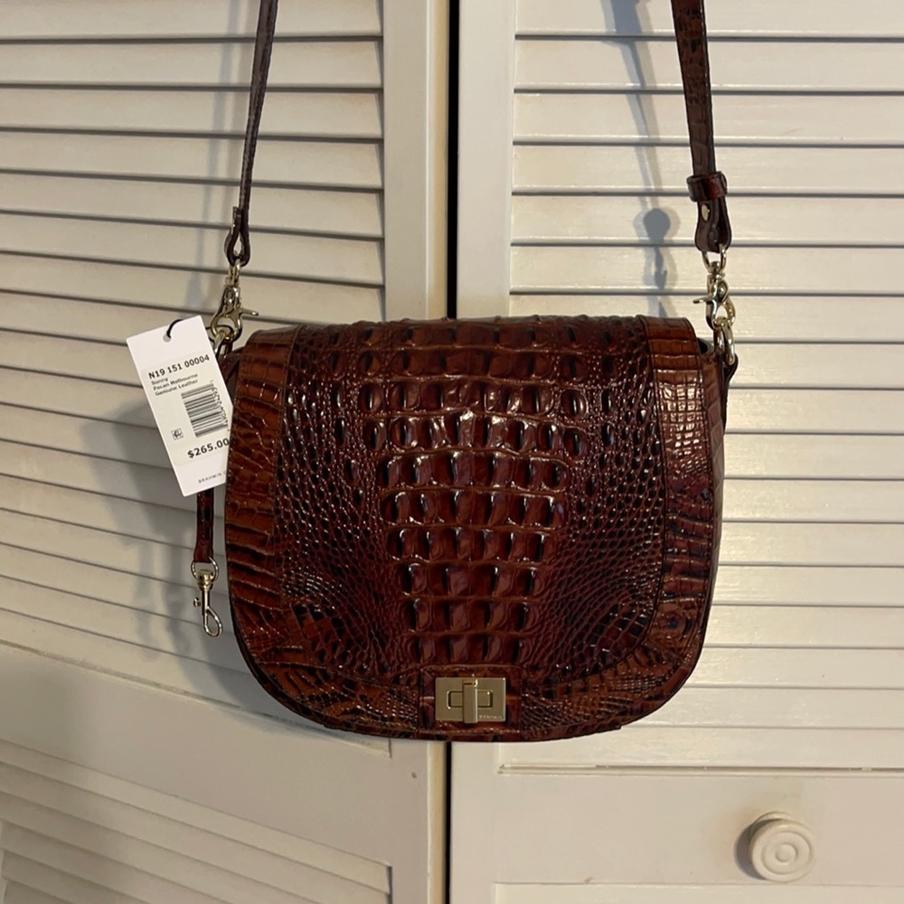 NWT never worn rich dark brown color shoulder bag!